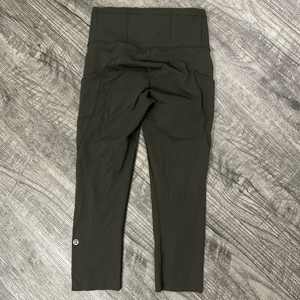 LULULEMON - Training capri. Army Green. Size 4. Like new.